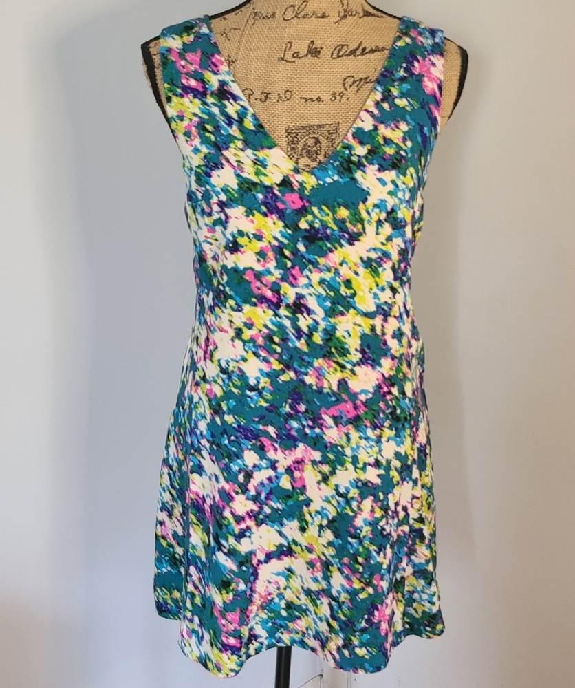Tracy Reese silk crepe cutout-back trapeze dress